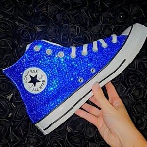Blue Bling Chuck Taylor Shoes Converse